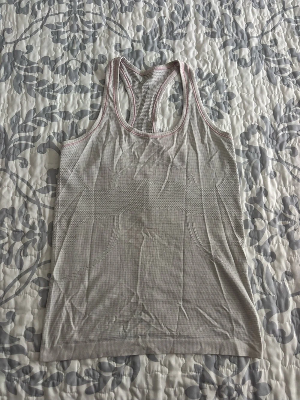 lululemon athletica Light Pink Racerback Tank with Pink Trim